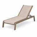 Bain de soleil 190 x 65 x 90 cm aluminium taupe et beige dossier inclinable extérieur