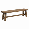 Banc 180 x 35 x 45 cm en bois brun avec structure métal style industriel